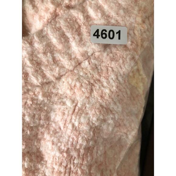 La Vie Rebecca Taylor Sweater Cotton Blend Marbled Boucle Knit Pullover Pink M - Picture 9 of 9